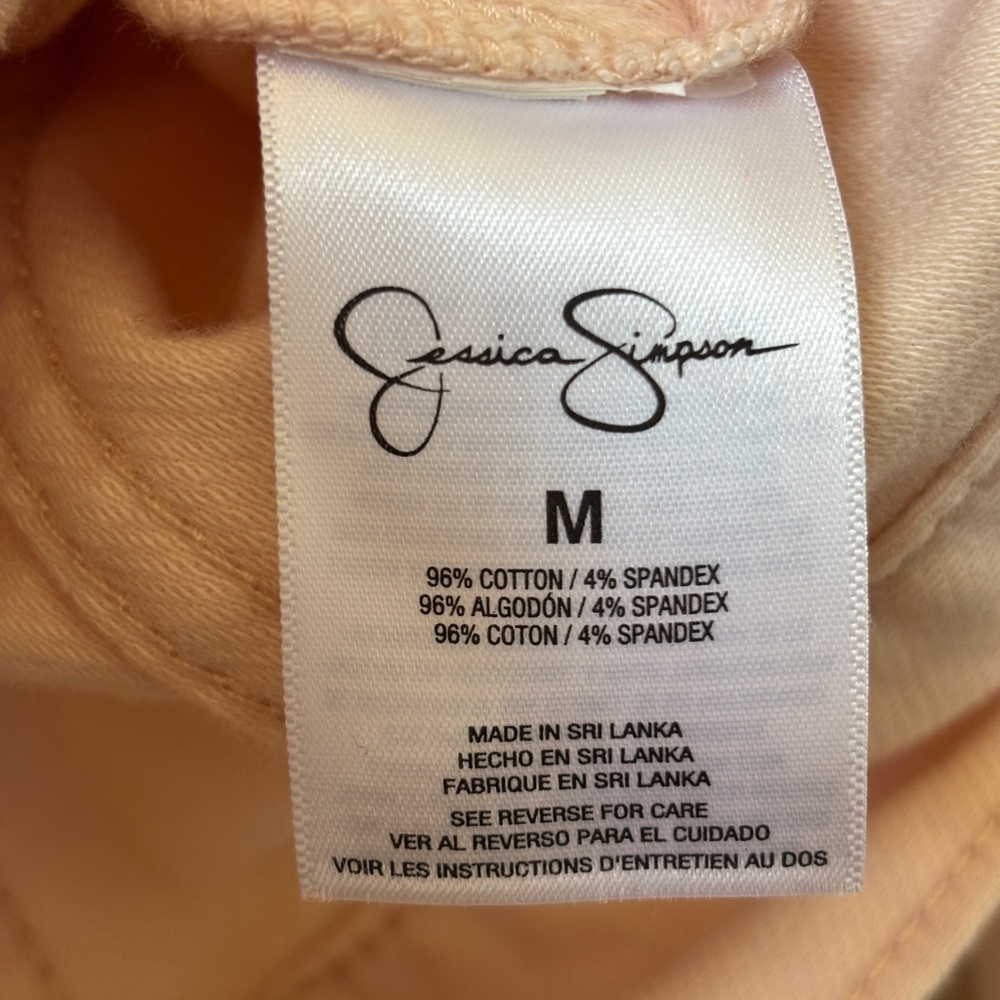 Jessica Simpson Pixie Stretch Denim Jacket Peach … - image 7